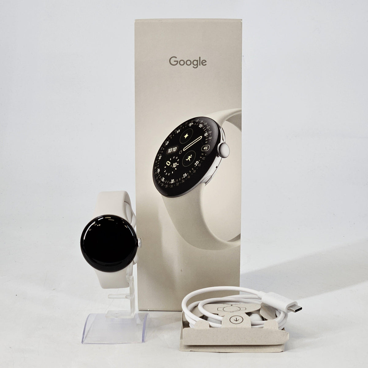Google Pixel Watch 4 41mm Polished Silver Unlocked 32GB