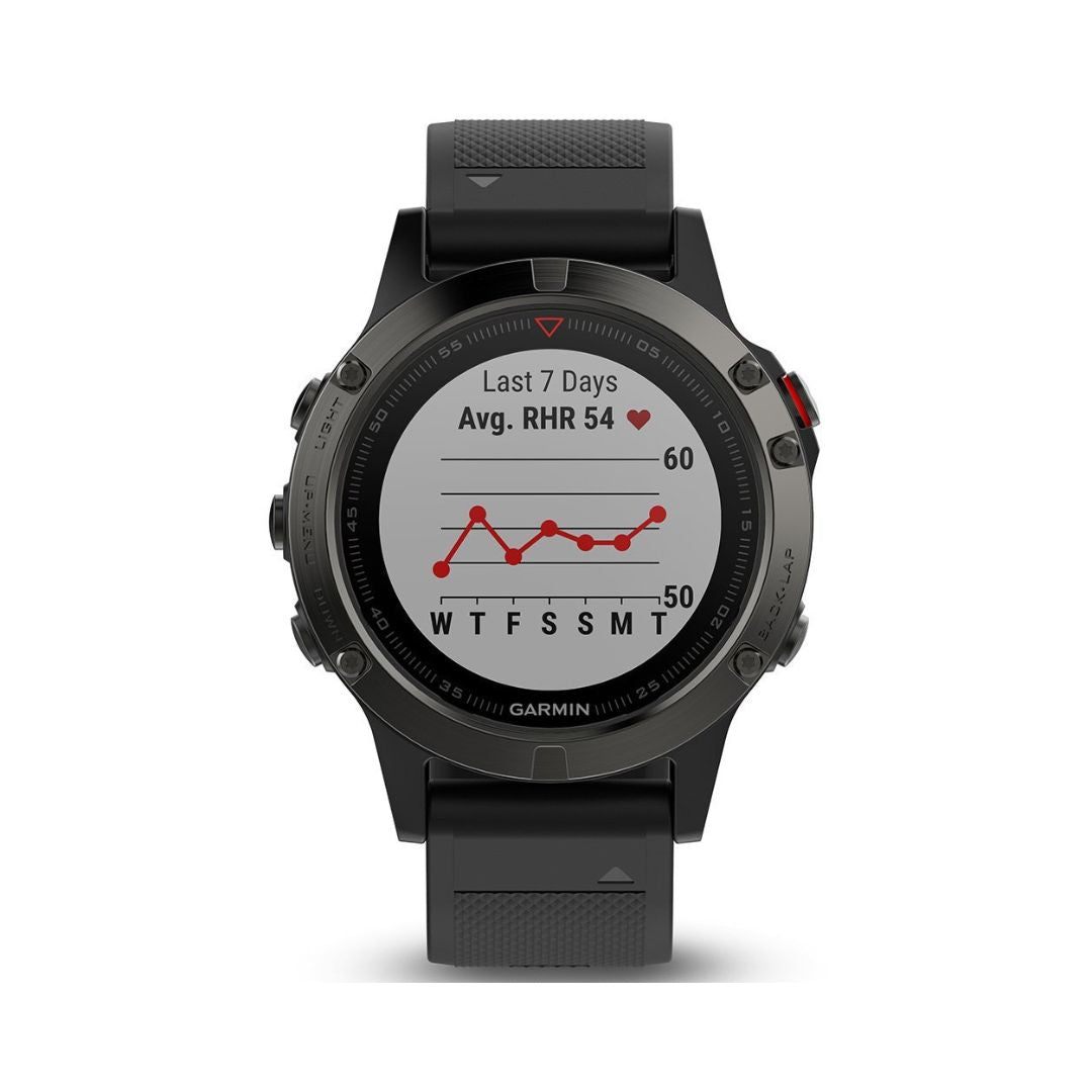 Garmin Fenix 5 Smartwatch 47mm Slate gray with Black Band - 010-01688-00