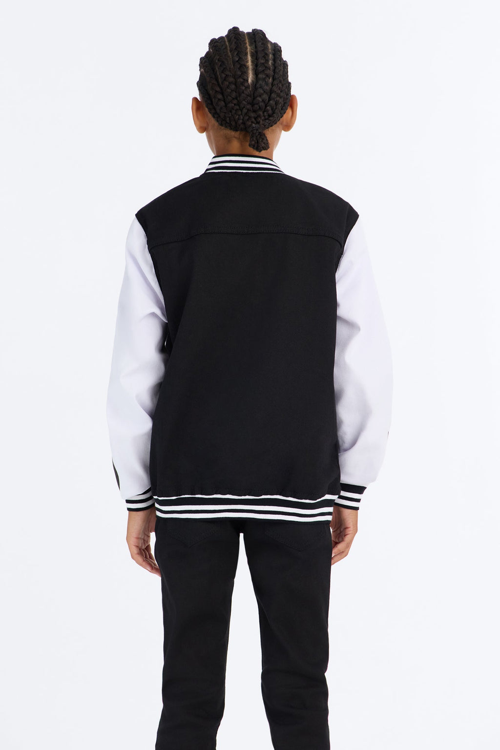 Mini Going Places Denim Jacket - Black/White