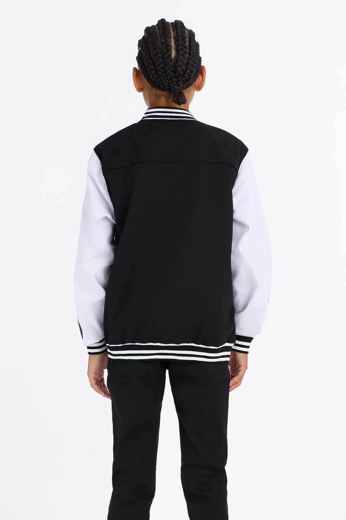 Mini Going Places Denim Jacket - Black/White
