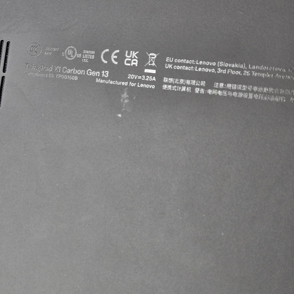 Lenovo ThinkPad X1 Carbon Gen 13 14 Gray 2.2 GHz Intel Core Ultra 7 Series 2 32GB RAM 1TB Solid State Drive