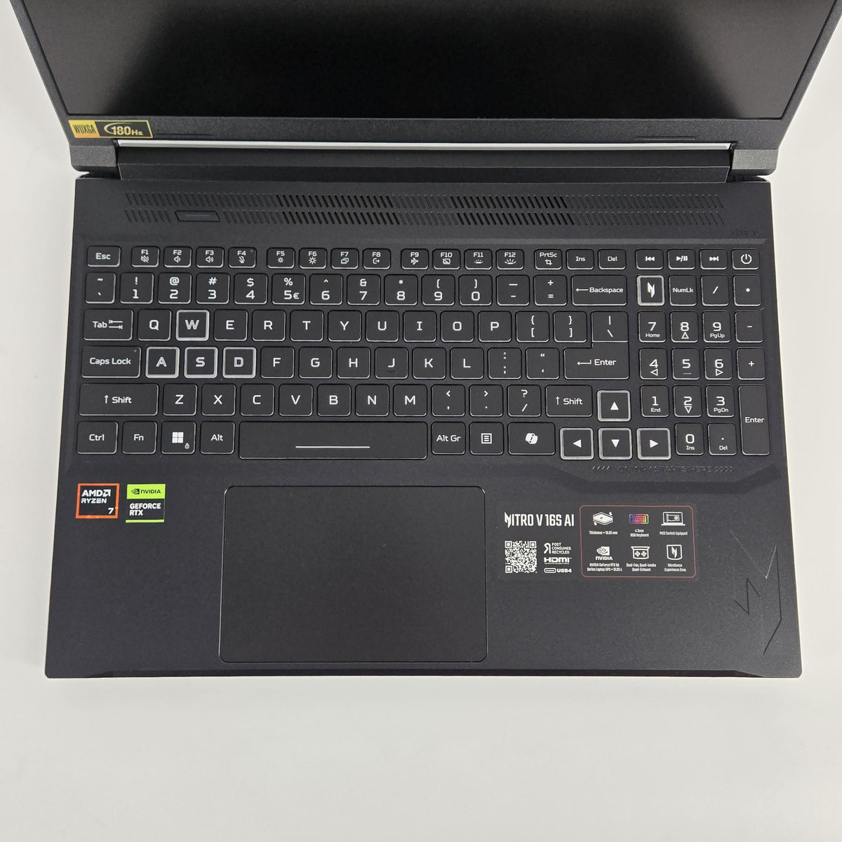Acer Nitro V 16 AI Black 3.8 GHz AMD Ryzen 7 260 32GB RAM 1TB Solid State Drive NVIDIA GeForce RTX 5060 8 GB