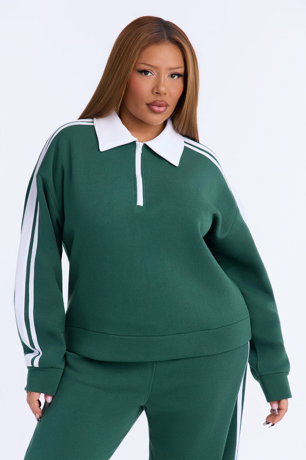 Out And About Fleece Pant Set - Hunter