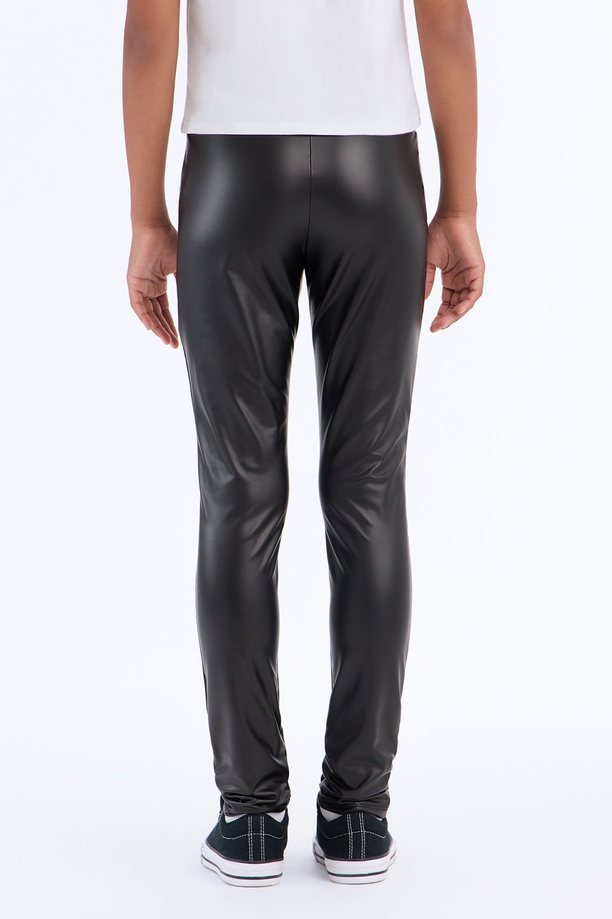 Mini Always Around Faux Leather Legging - Black