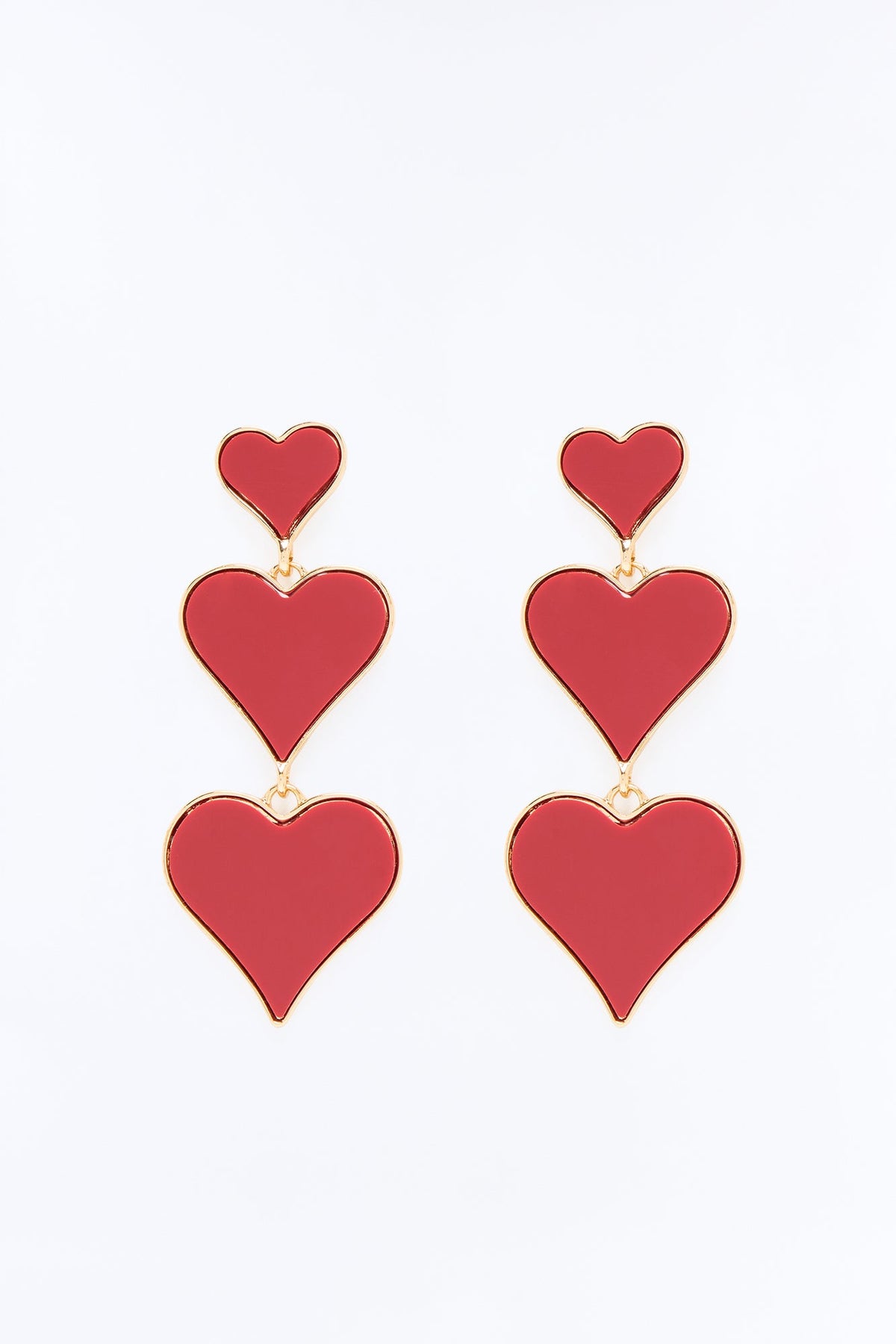 Take My Love Drop Earrings - Red