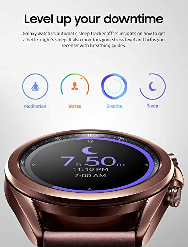Samsung Galaxy Watch 3- 41mm Stainless Steel Case/ Leather Strap Mystic Bronze SM-R850NZDAXAR
