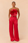 Rosalia Flower Pant Set - Red