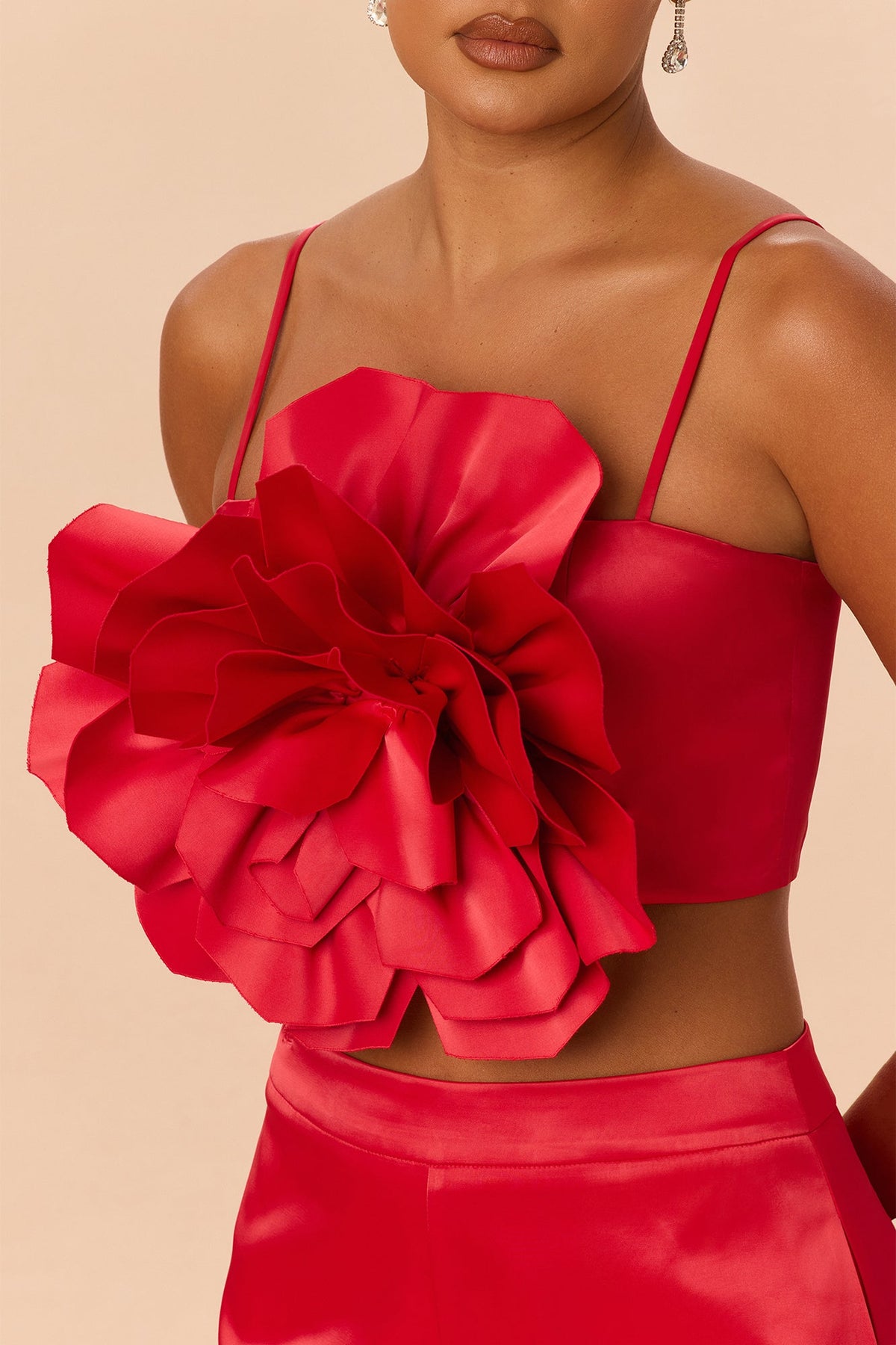 Rosalia Flower Pant Set - Red