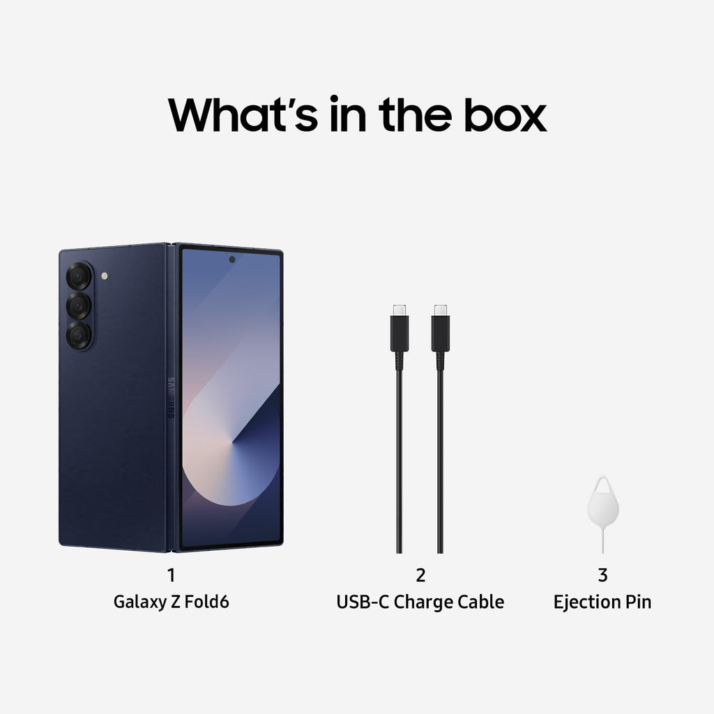 Unlocked Samsung Galaxy Z Fold6 5G - 512GB - Navy - SM-F956UDBEXAA