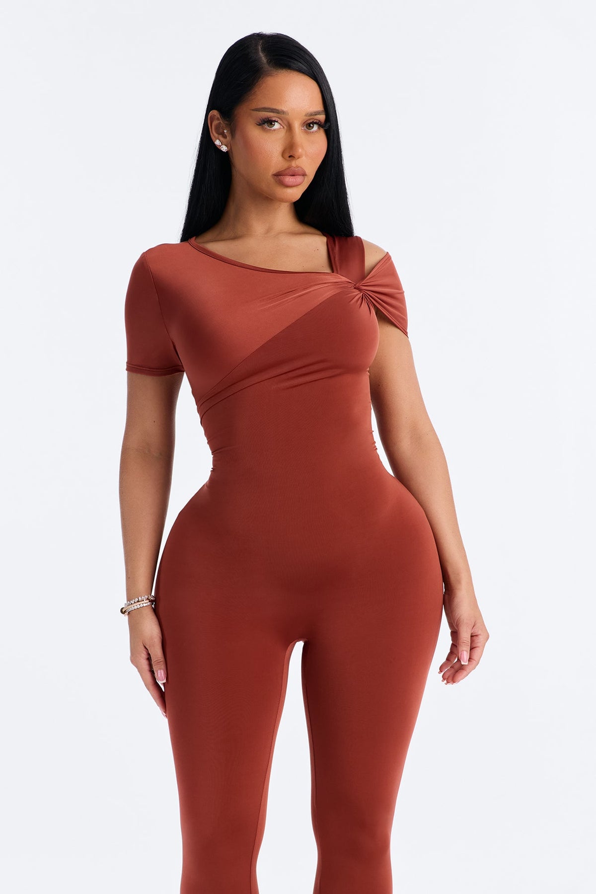Pretty Love Capri Jumpsuit - Rust
