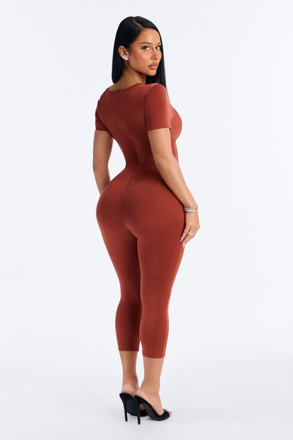 Pretty Love Capri Jumpsuit - Rust