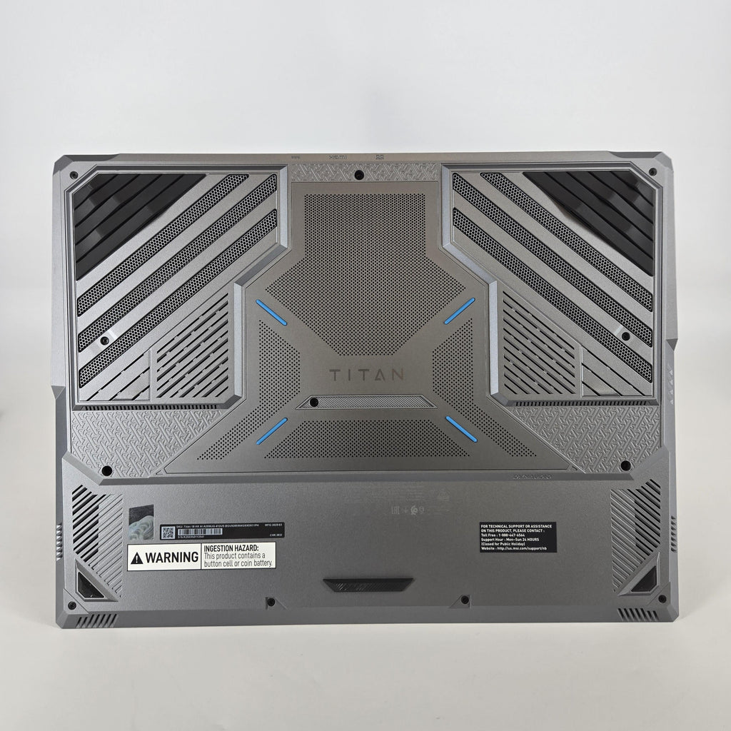 MSI Titan 18 HX AI 18 Black 2.8 GHz Intel Core Ultra 9 Series 2 64GB RAM 4TB Solid State Drive NVIDIA GeForce RTX 5090 24 GB