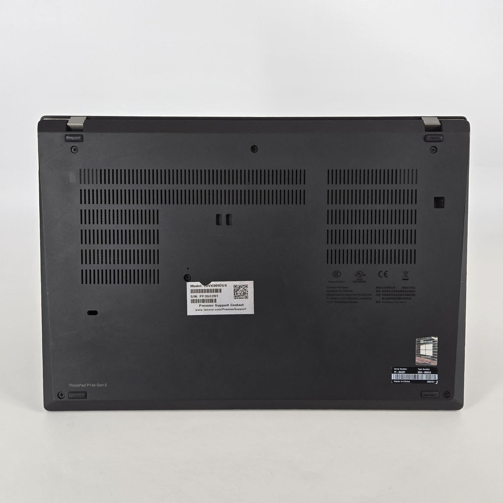 Lenovo ThinkPad P14s Gen 2 Black 2.8 GHz Intel Core i7 11th Gen. 32GB RAM 1TB Solid State Drive NVIDIA T500 4 GB