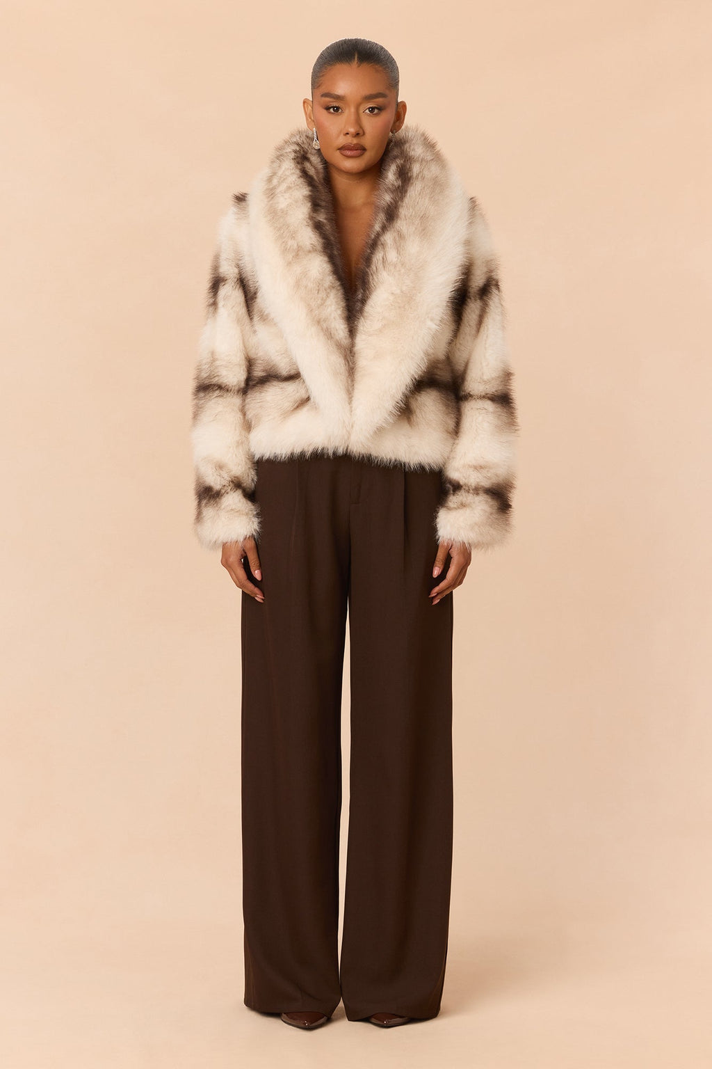 No Chill Faux Fur Jacket - Ivory/combo