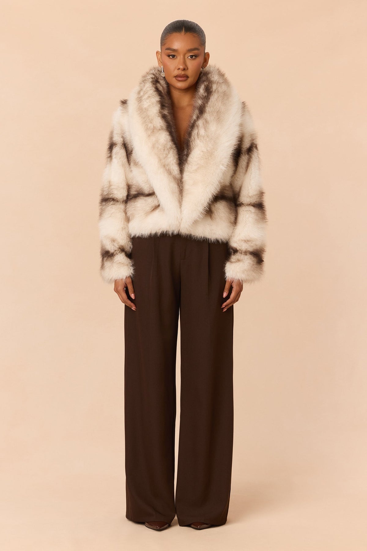 No Chill Faux Fur Jacket - Ivory/combo