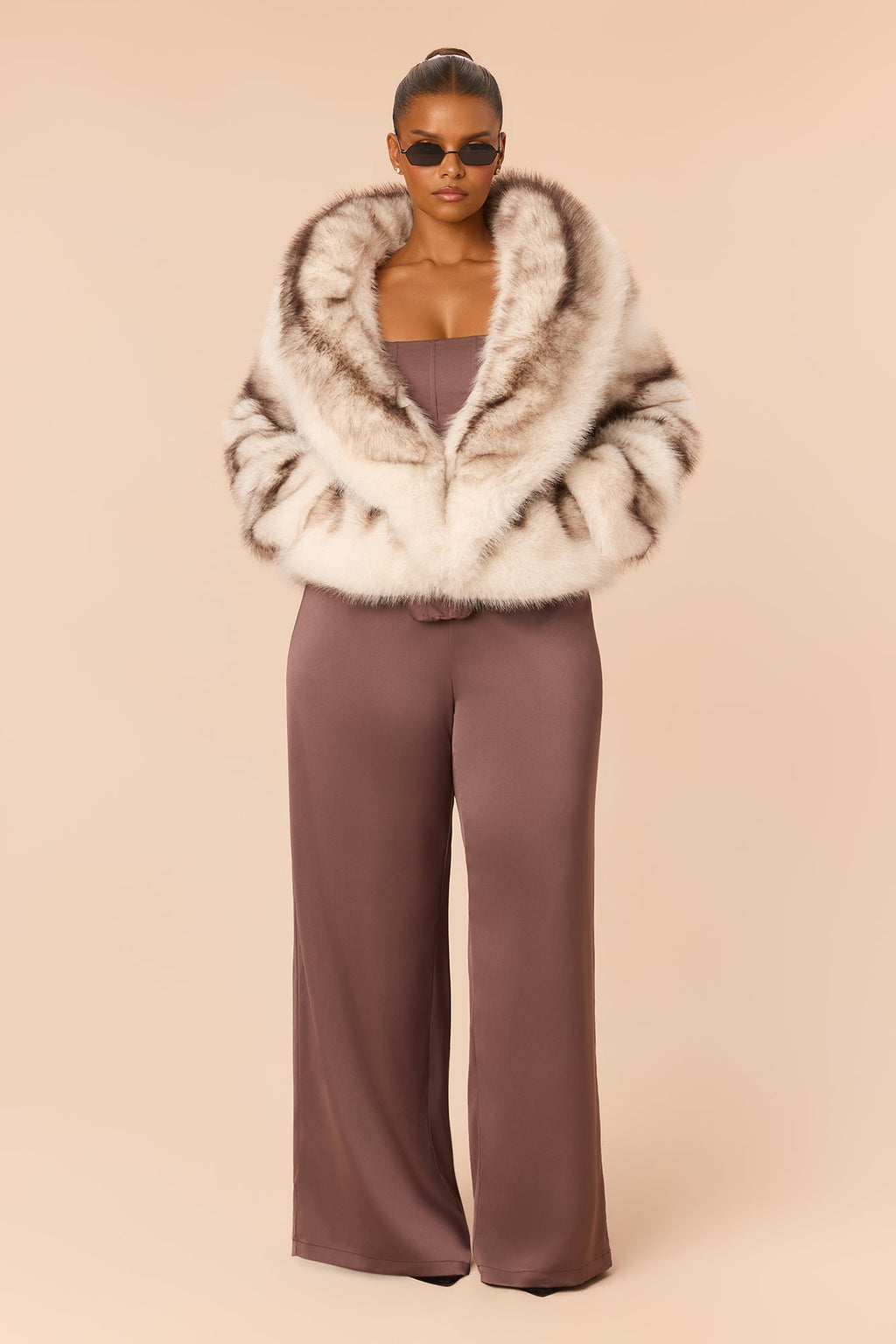 No Chill Faux Fur Jacket - Ivory/combo