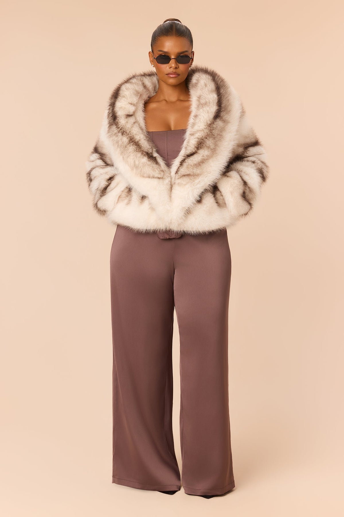 No Chill Faux Fur Jacket - Ivory/combo