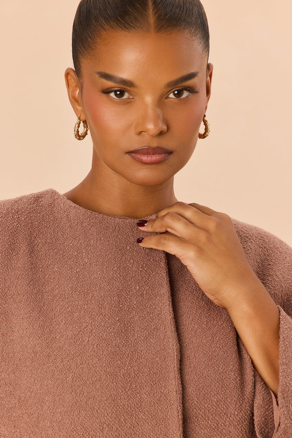 Sienna Long Sleeve Coat - Mocha
