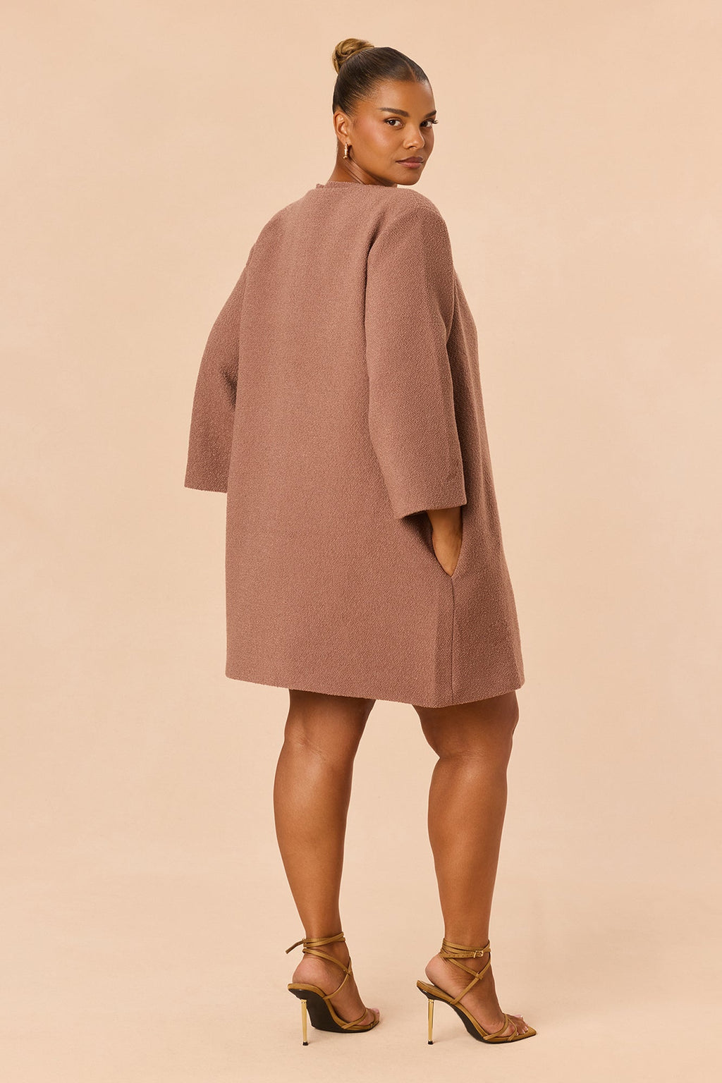 Sienna Long Sleeve Coat - Mocha