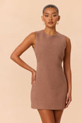 Sienna Sleeveless Mini Dress - Mocha