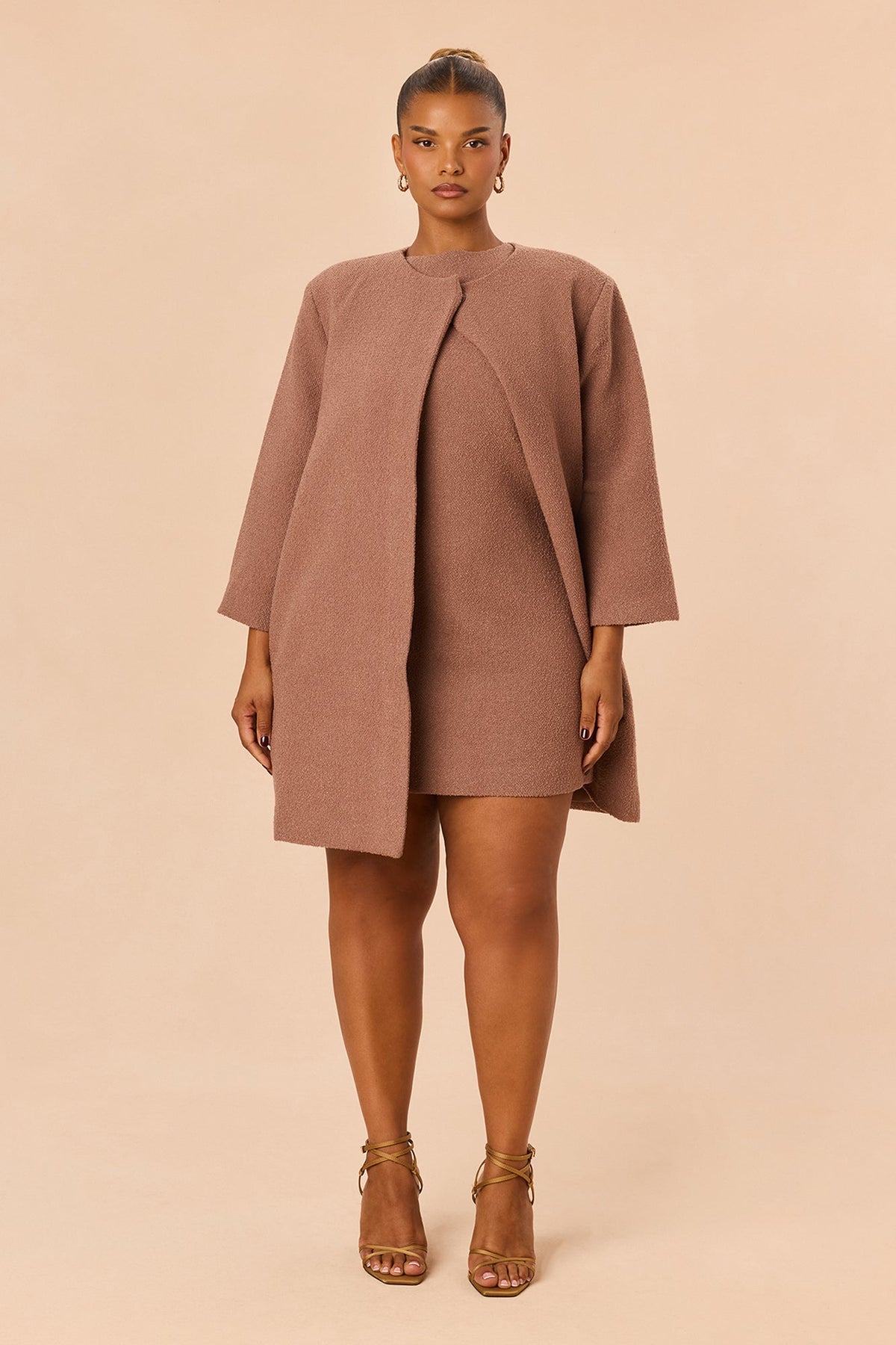 Sienna Sleeveless Mini Dress - Mocha