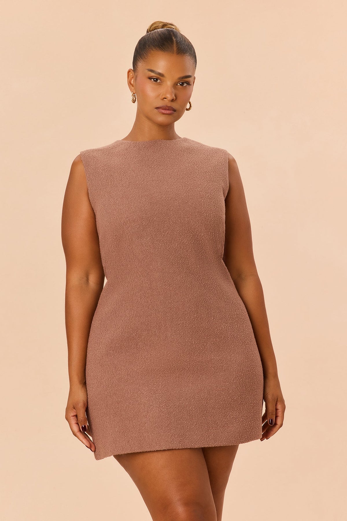 Sienna Sleeveless Mini Dress - Mocha