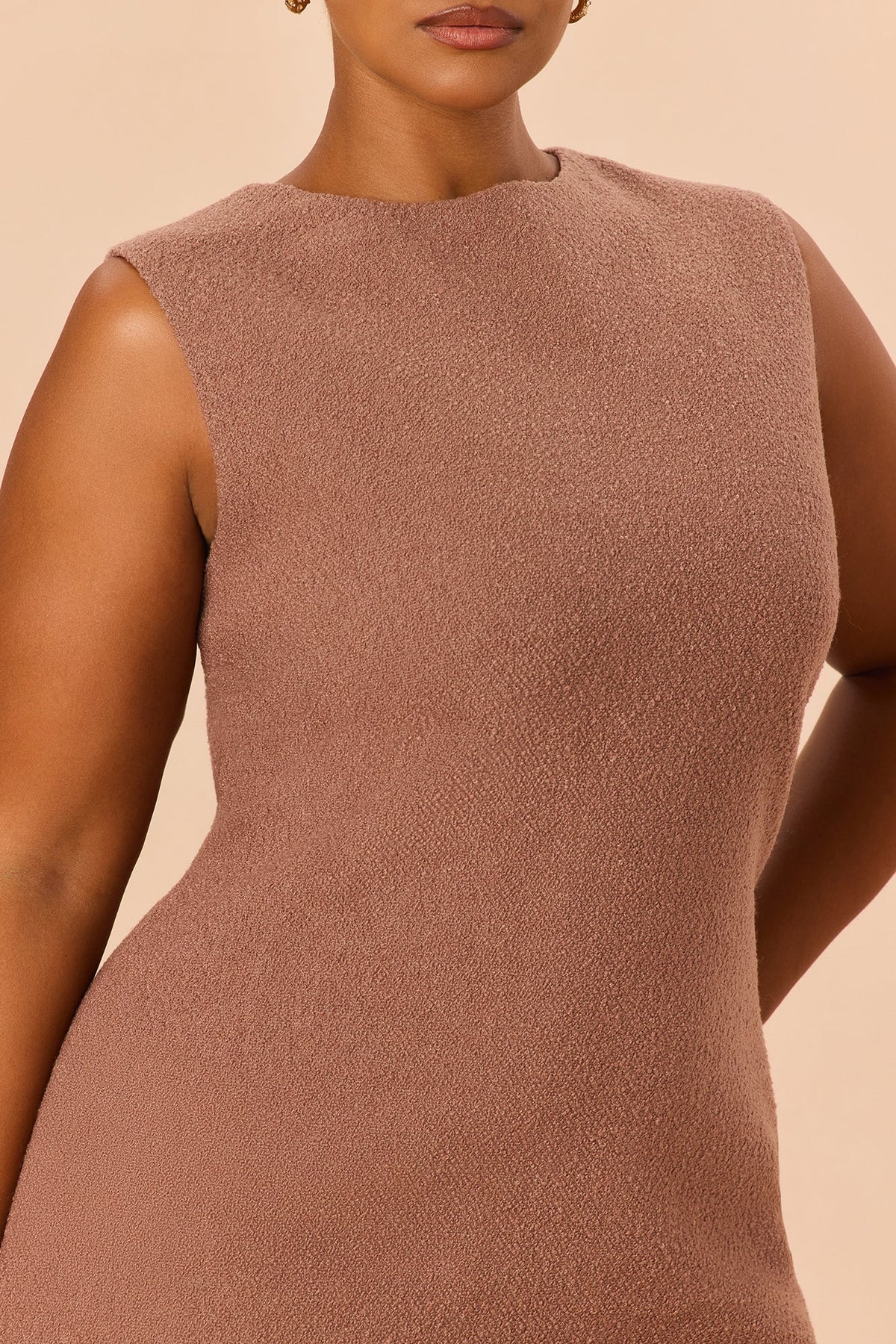 Sienna Sleeveless Mini Dress - Mocha