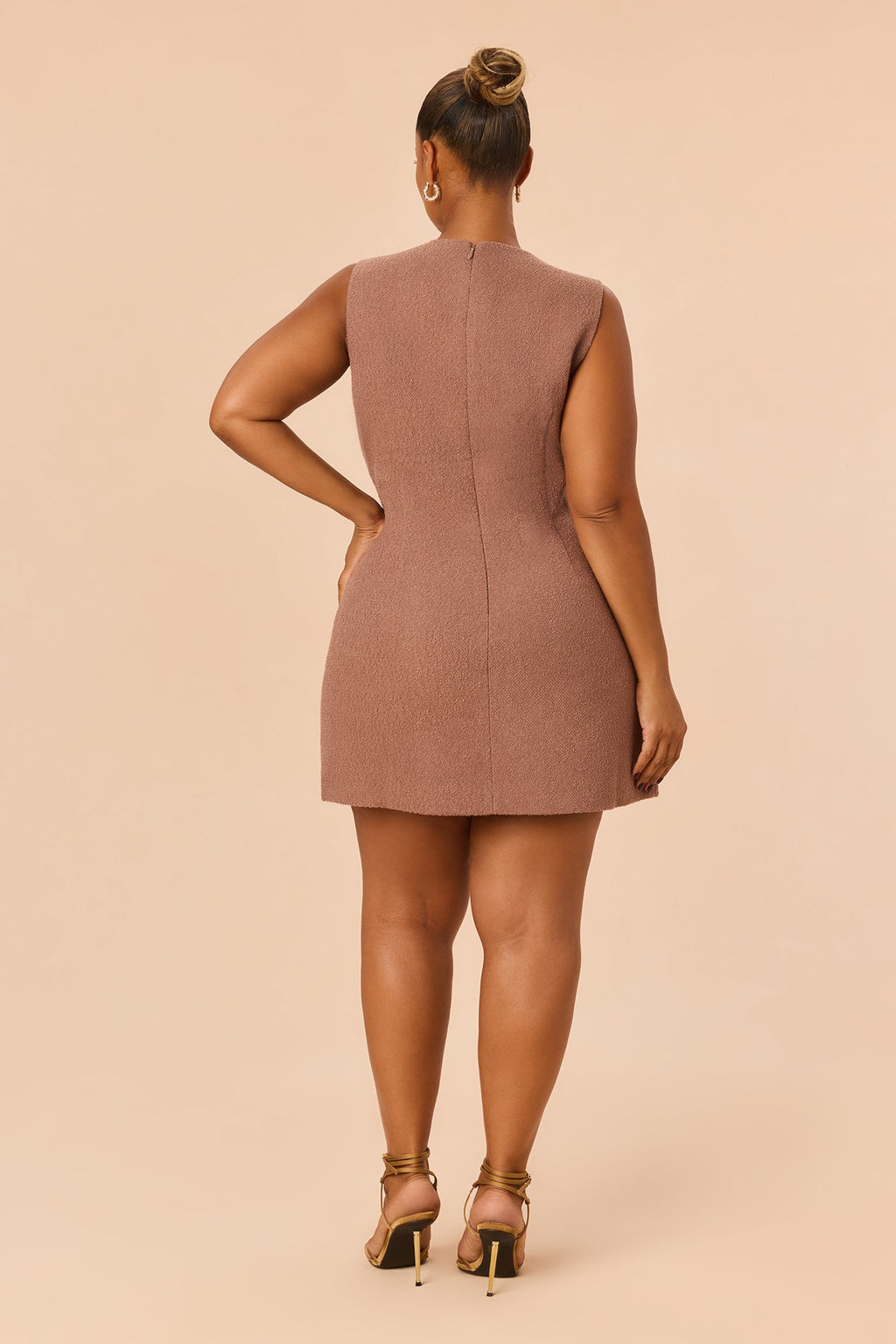 Sienna Sleeveless Mini Dress - Mocha