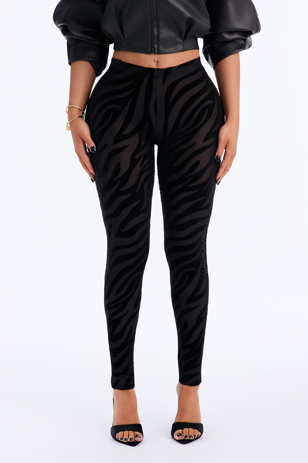 Wild Thing Low Rise Burnout Legging - Black