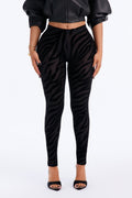 Wild Thing Low Rise Burnout Legging - Black
