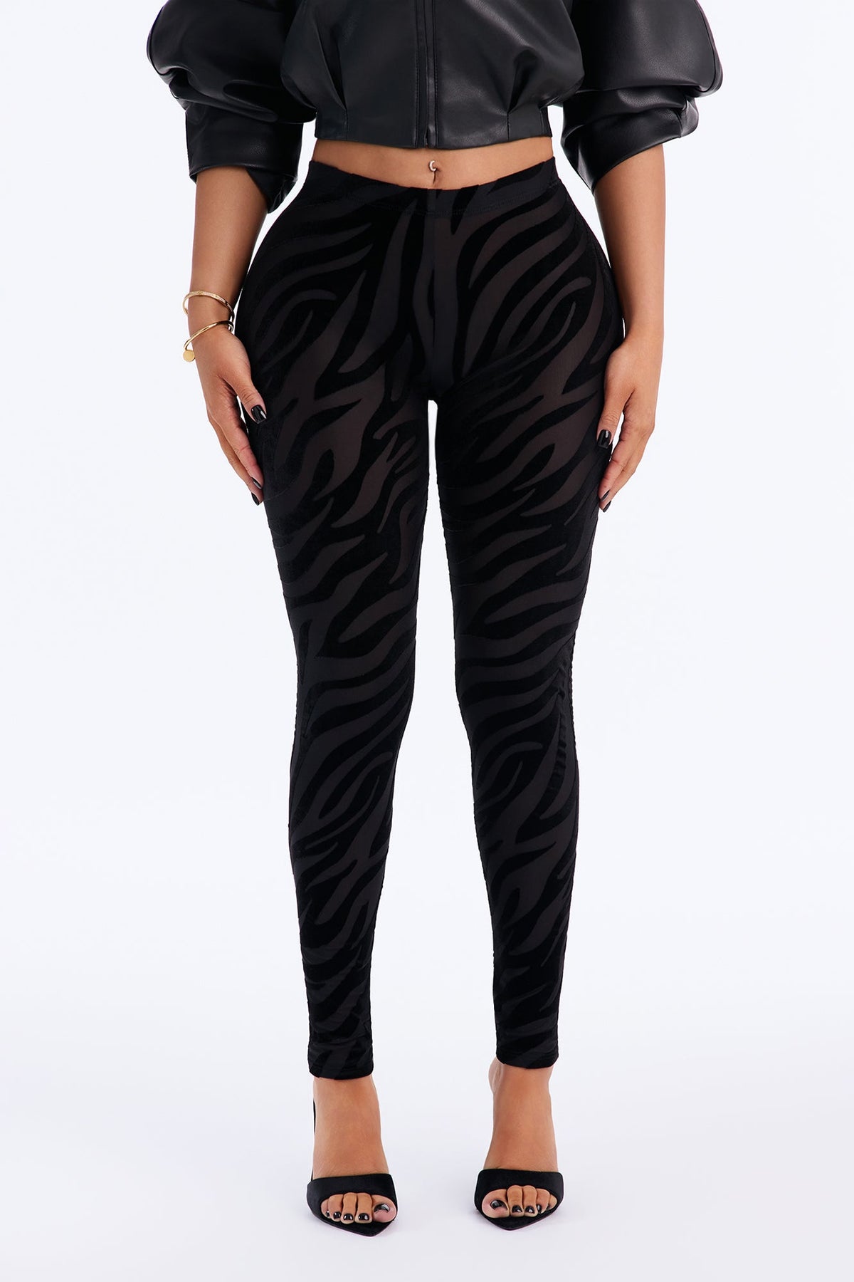 Wild Thing Low Rise Burnout Legging - Black