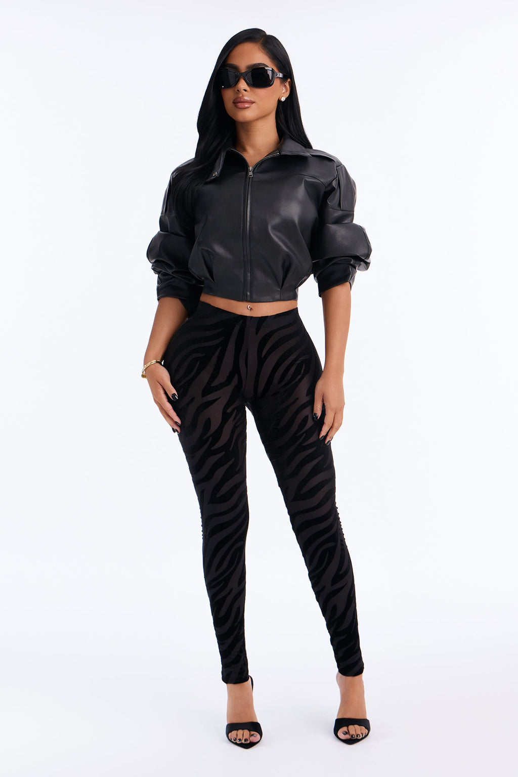 Wild Thing Low Rise Burnout Legging - Black