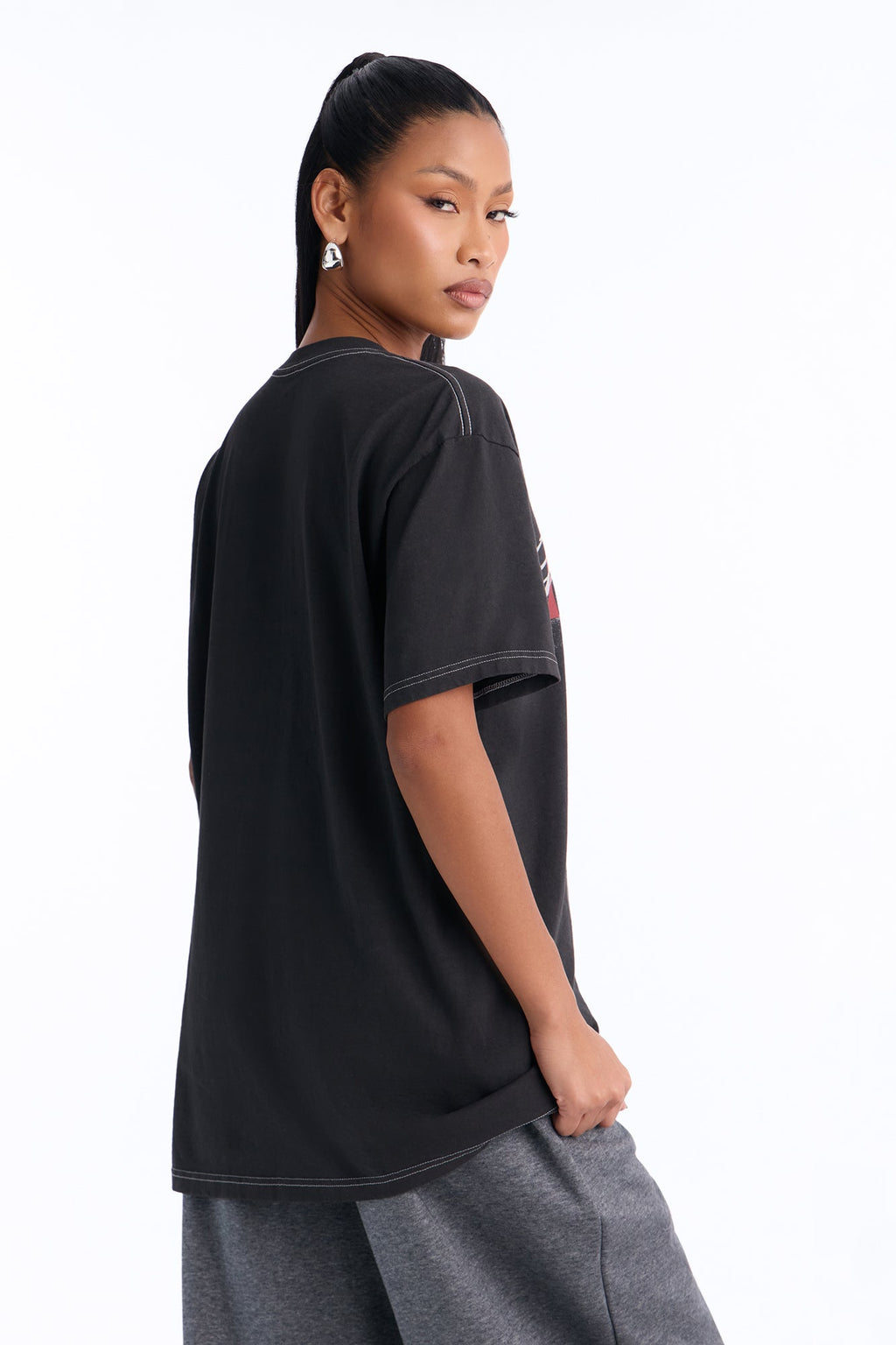 Aretha Franklin Shining Aura Washed Tee - Black