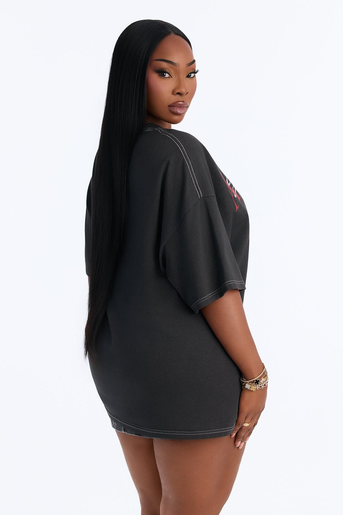 Aretha Franklin Shining Aura Washed Tee - Black