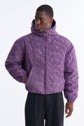 Tapestry Hooded Jacket - Purple