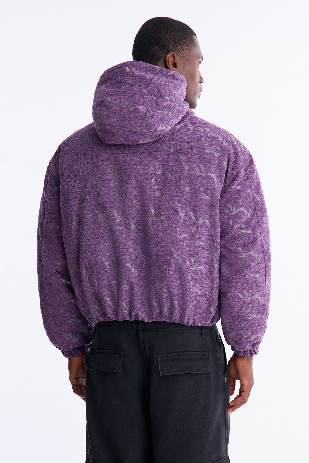 Tapestry Hooded Jacket - Purple