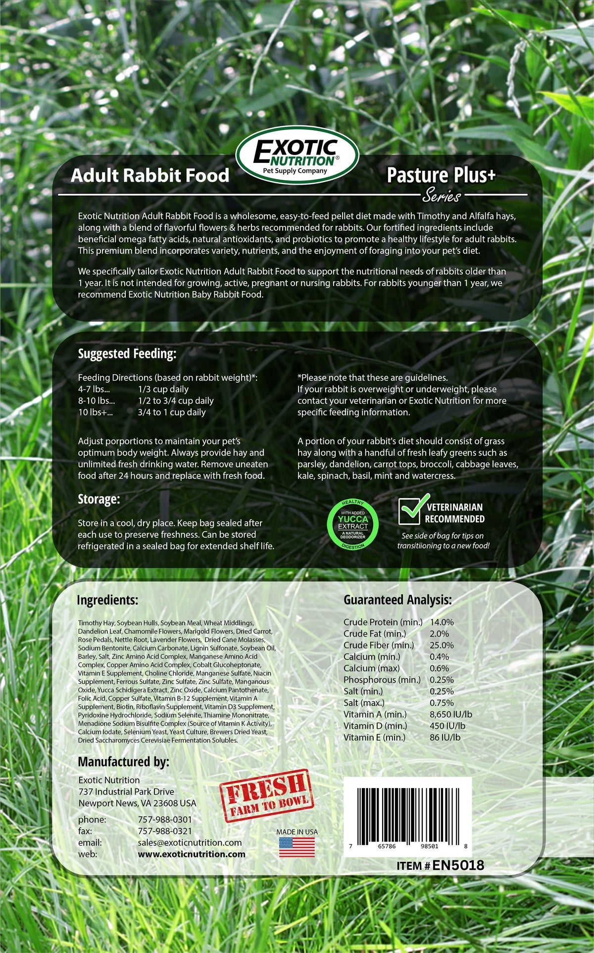 Pasture Plus + Adult Rabbit Food