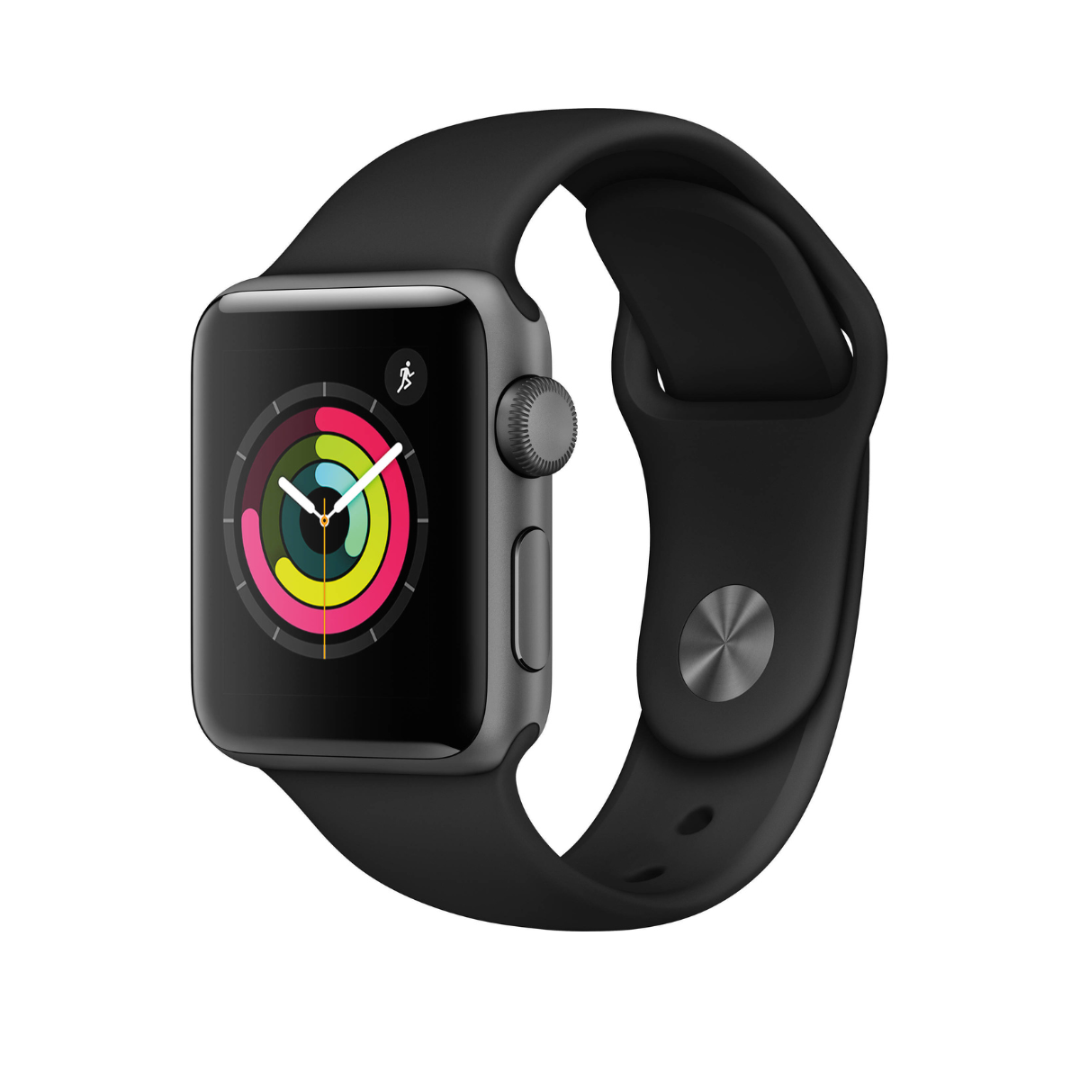 Apple Watch Series 3 GPS 38mm Space Gray - Black Sport Band - MTF02LL/A