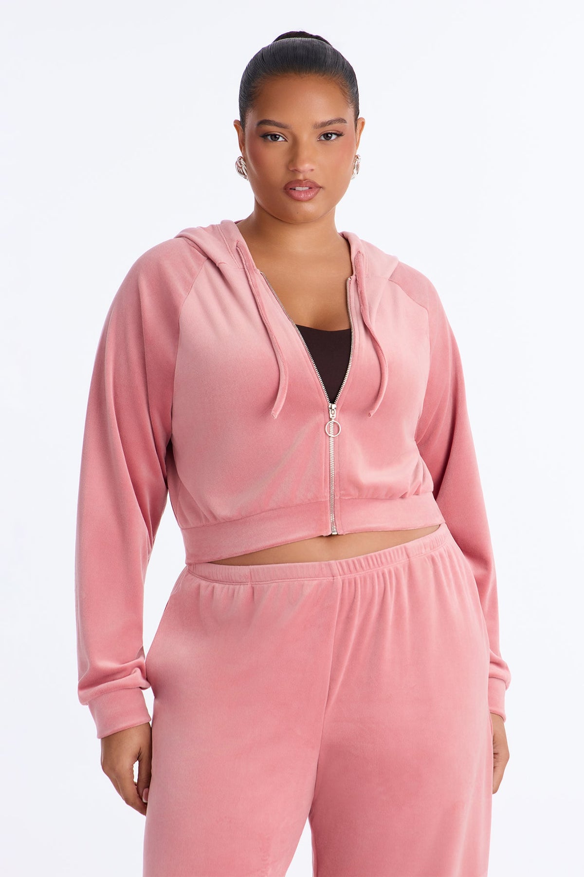 Trendsetter Energy Velour Pant Set - Mauve