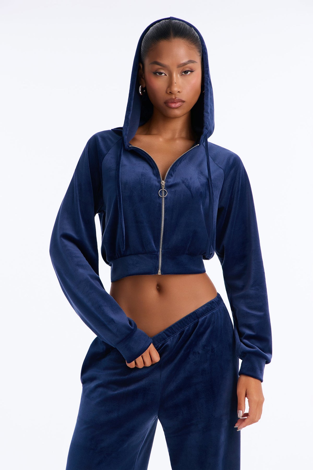 Trendsetter Energy Velour Pant Set - Navy