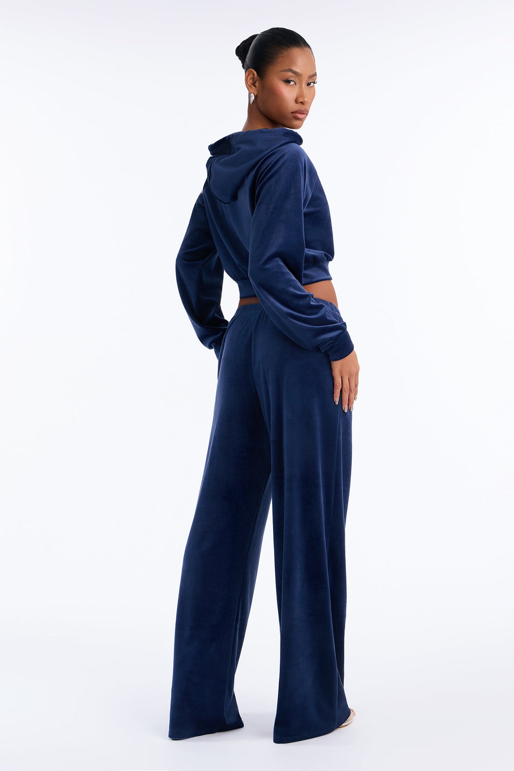Trendsetter Energy Velour Pant Set - Navy