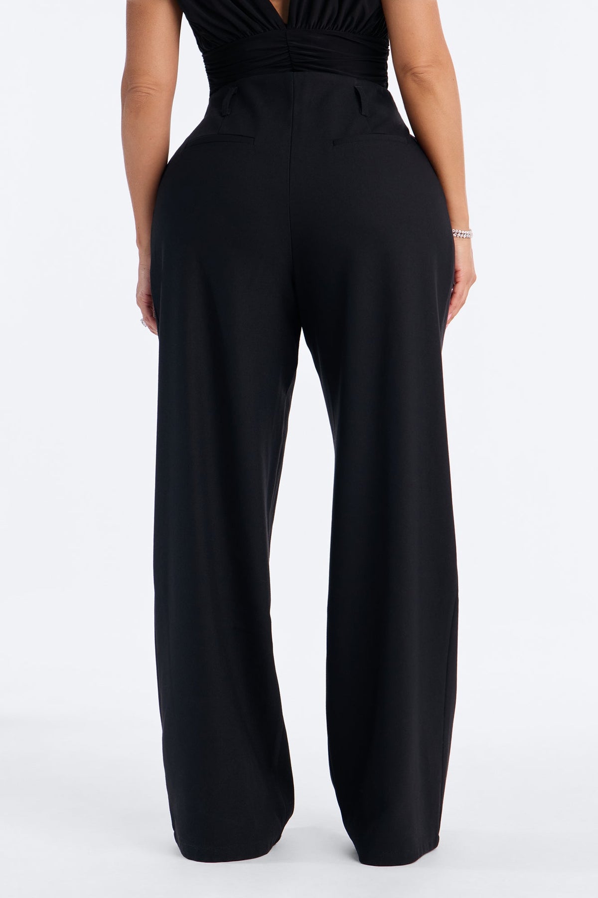 Financial Goals Wide Leg Trouser Pant 32″ - Black