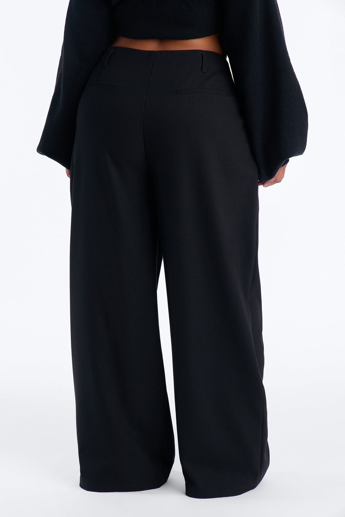 Financial Goals Wide Leg Trouser Pant 32″ - Black