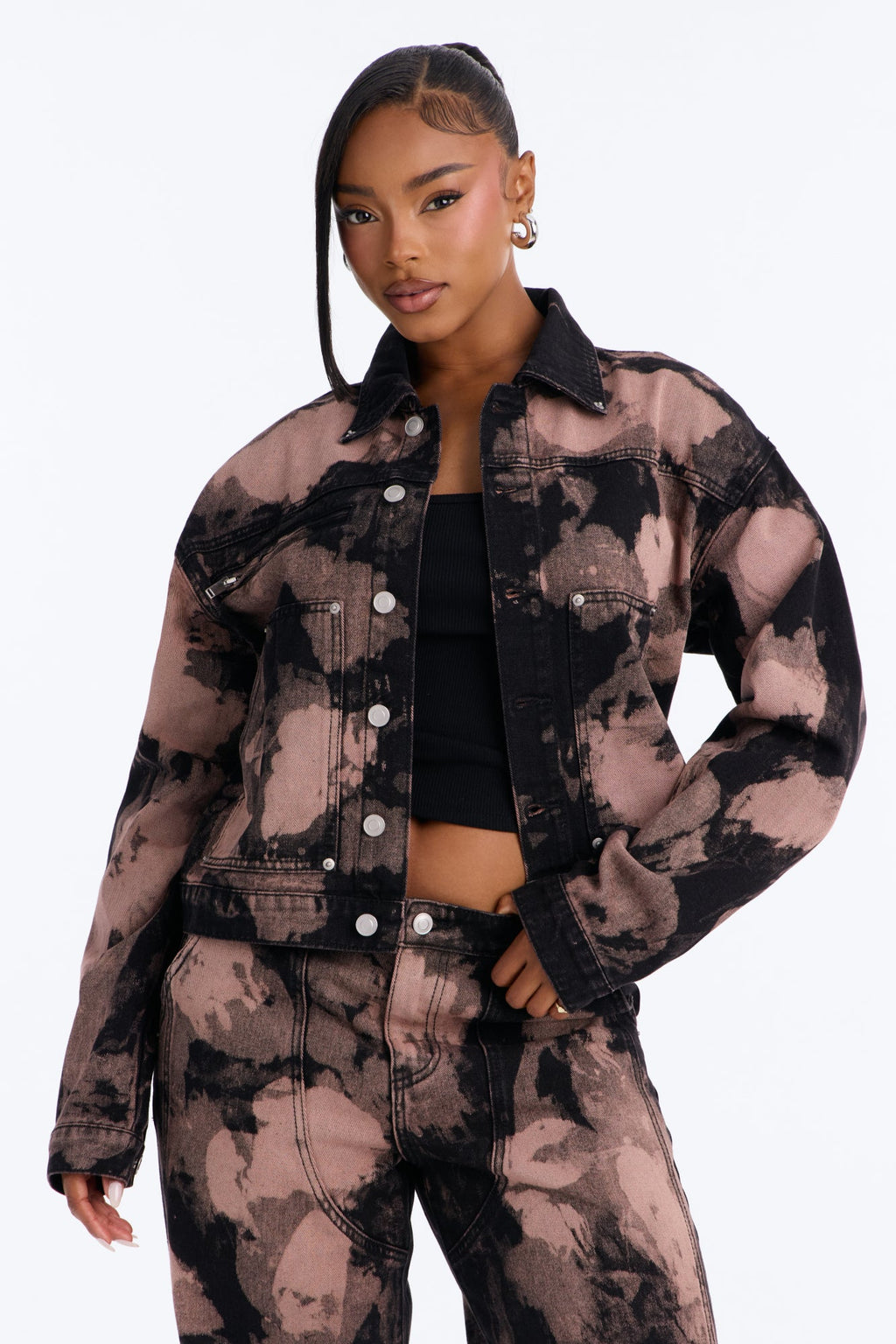Eternal Dusk Utility Denim Jacket - Black/combo