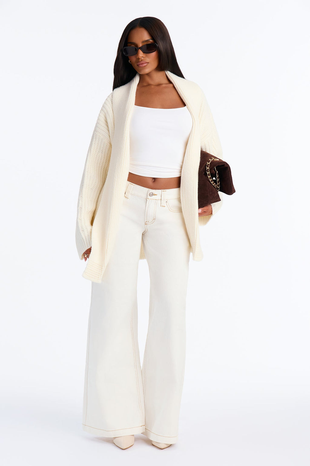 Soft Life Chunky Oversized Cardigan - Cream