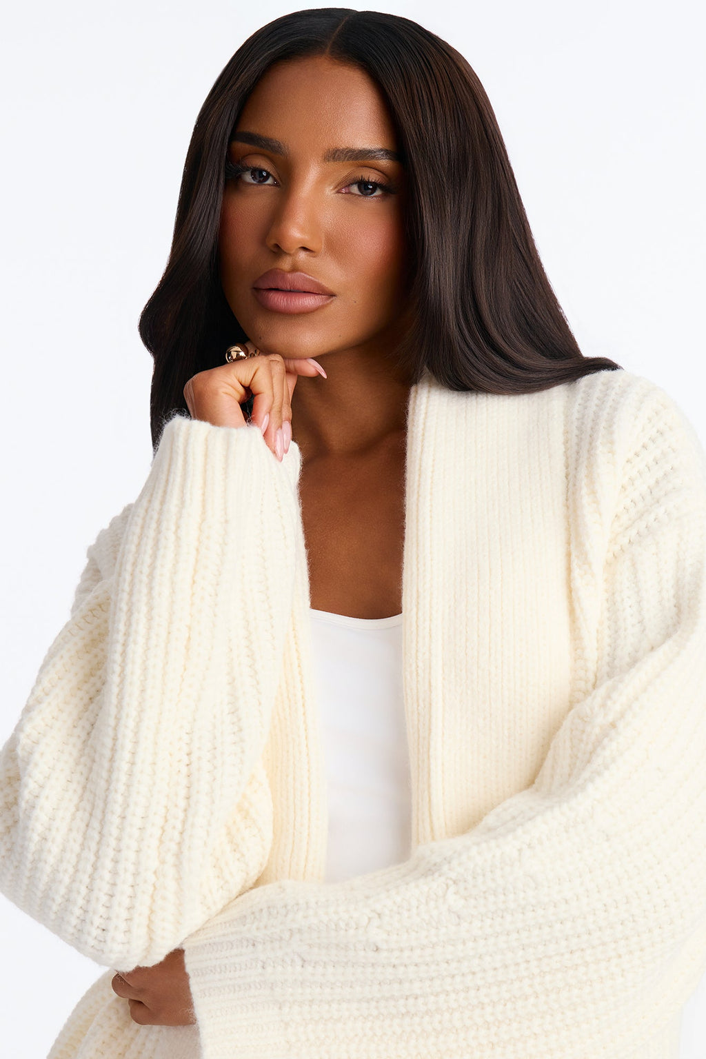 Soft Life Chunky Oversized Cardigan - Cream