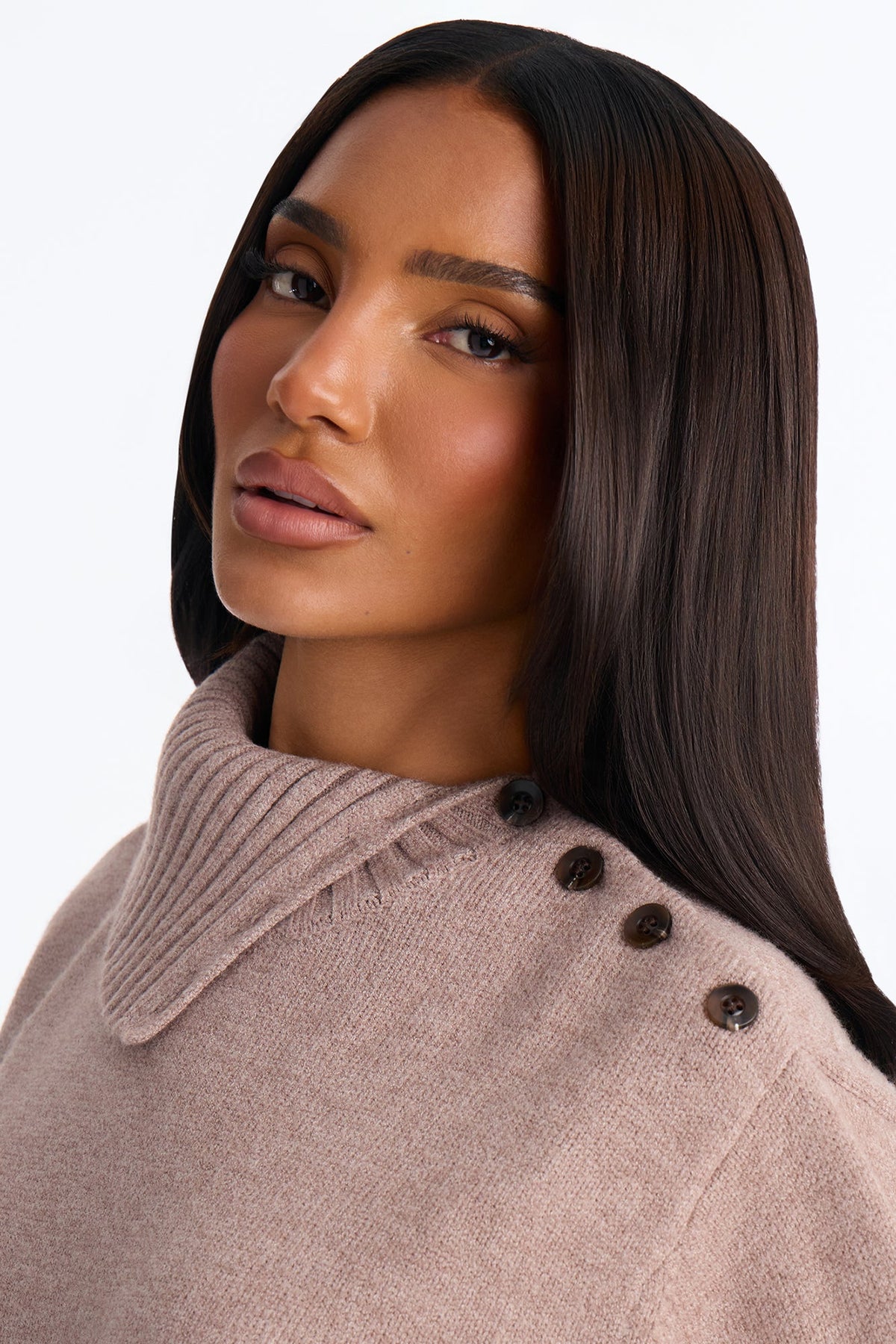 Warm Layers Mock Neck Pullover Sweater - Oatmeal