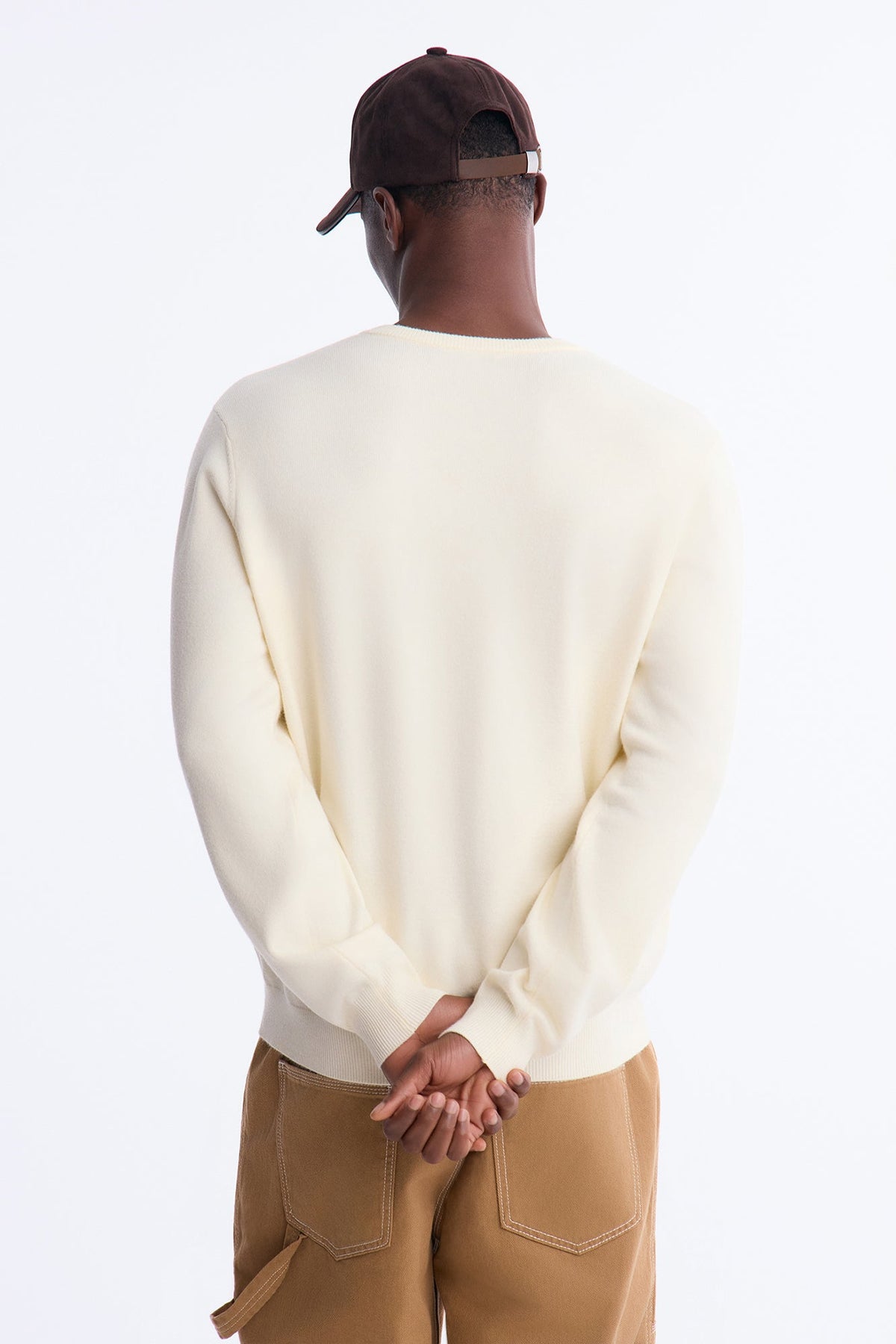 Classic V-Neck Sweater - Beige