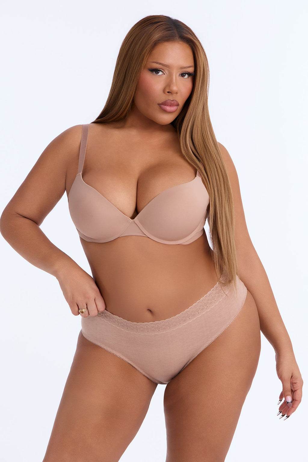Michelle Cotton Hipster Panty - Nude