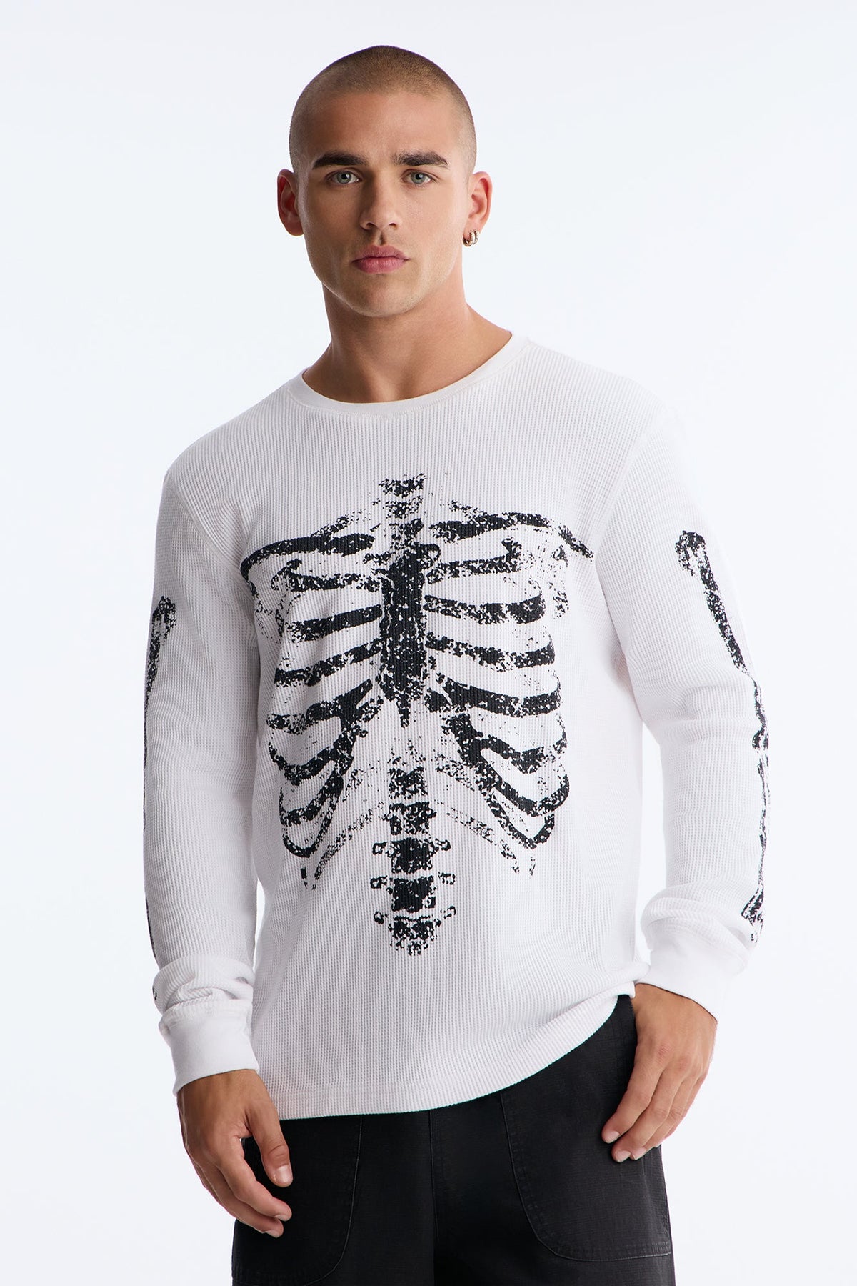 Skeleton Thermal Long Sleeve - White